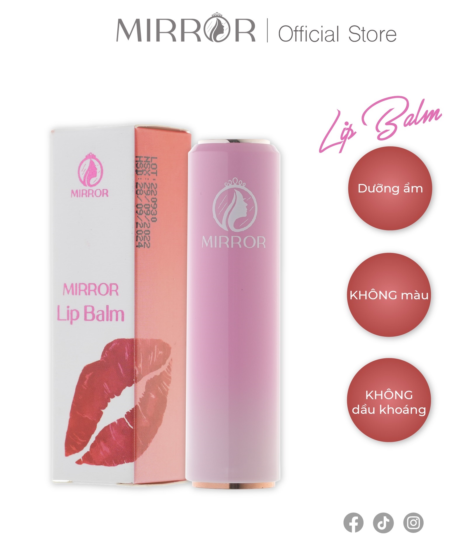Son dưỡng môi MIRROR Lip Balm 4g