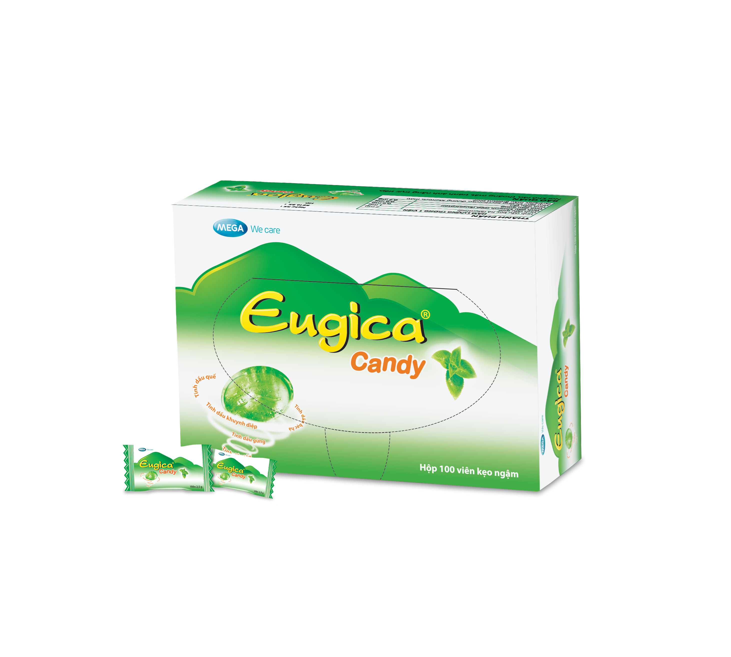 Kẹo ngậm thảo dược EUGICA CANDY [Hộp 100 viên]