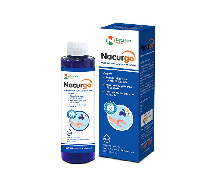 Nacurgo xanh rửa, sát khuẩn vết thương (125ml)