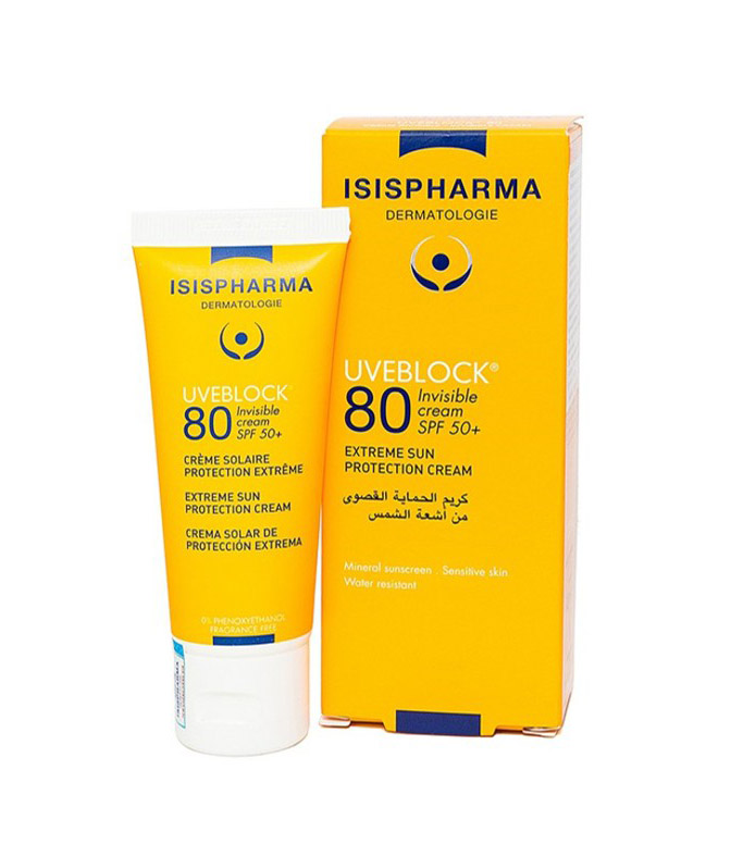 Kem chống nắng ISIS Pharma Uveblock 80 40ml [Uv block, Uvblock, uvlock, uvelock, uverblock]