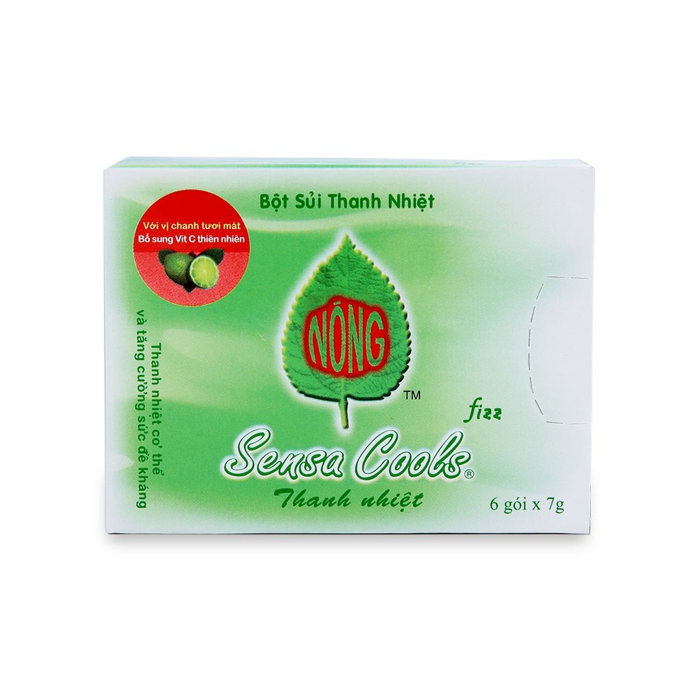 SENSA COOLS FIZZ (Hộp 6 gói) - Bột sủi thanh nhiệt