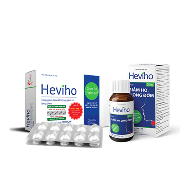HEVIHO (Viên uống, hộp 20 viên - Siro 100ml [giảm ho, long đàm]