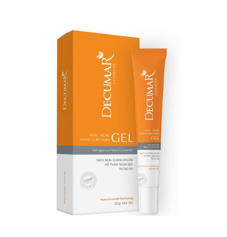 Gel mụn Nano curcumin Decumar Advanced (Tuýp 20g)