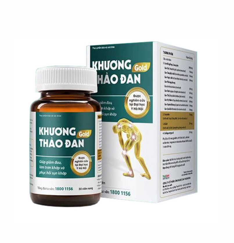 KHƯƠNG THẢO ĐAN GOLD (Hộp 30 viên) - Viên xương khớp vai gáy