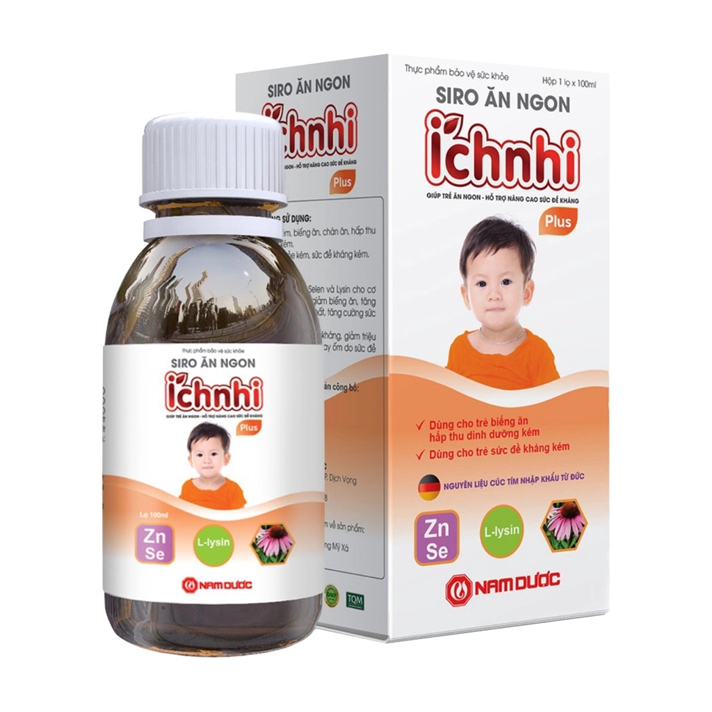 Siro ăn ngon Ích Nhi Nam Dược Plus - Si rô