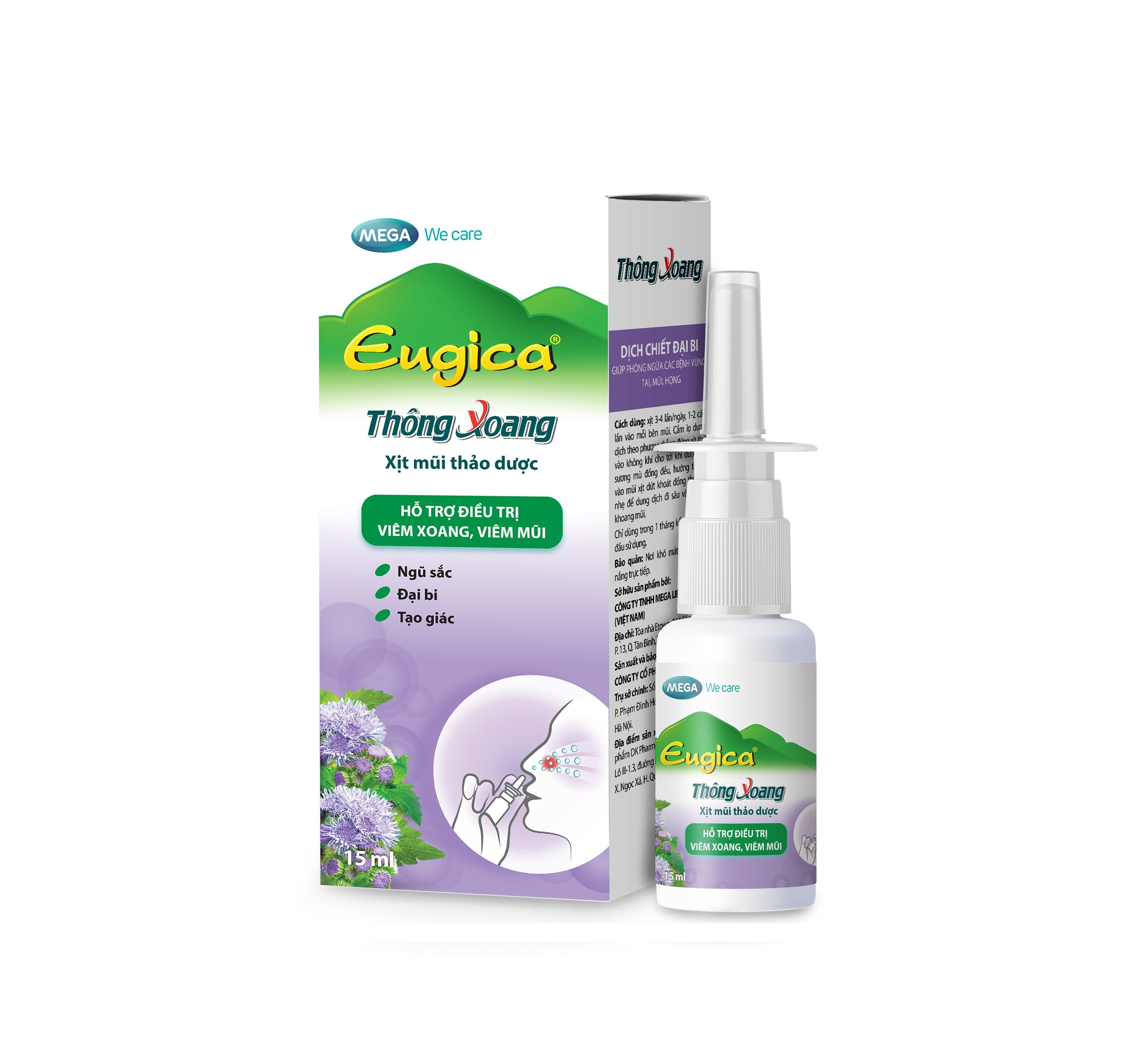 Thông Xoang Eugica (Chai 15ml) - Xịt mũi thảo dược