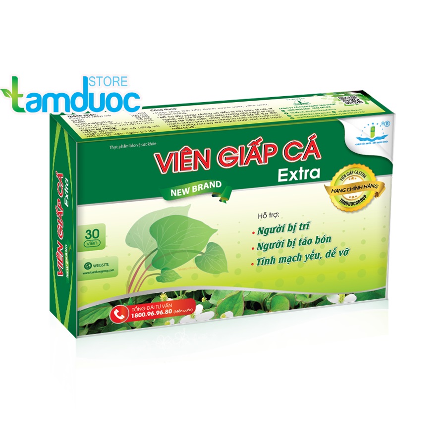 Viên giấp cá Extra New Brand Tâm Dược (Hộp 30 viên)