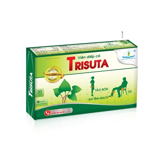 Viên diếp cá Trisuta Tâm Dược - Hộp 30 viên (giấp cá, trĩ)