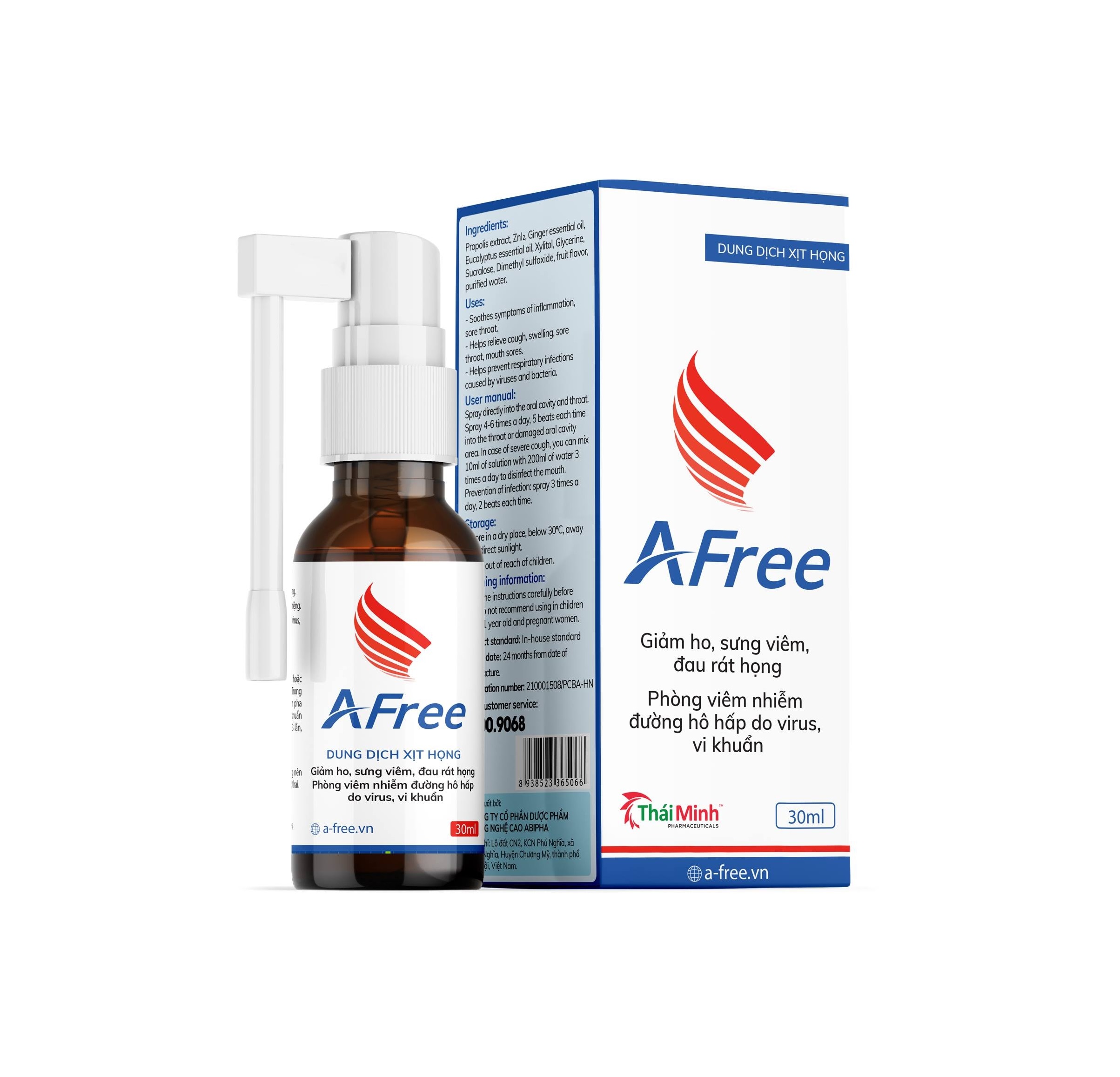Xịt họng AFree Thái Minh (Chai 30ml)